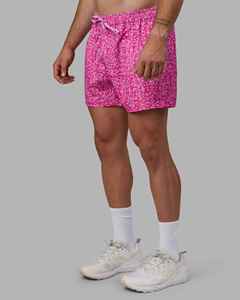 Pantalones Cortos Deportivos para Hombre, Color Rosa, Estampados, Cintura Elástica Media, Transpirables, Tejido de Poliéster - Product Image 3