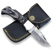 Karambit Klappmesser aus Edelstahl mit Damaststahl-Klinge, Gebogene Hawkbill-Klinge, Taktisches Multifunktionales Taschenmesser, DIY OEM Aluminium-Griff