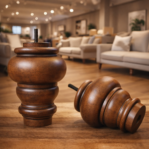 Pieds de meubles en bois massif tournés de luxe, pour canapé, table, armoire, design haut de gamme, pièces de meubles OEM - Product Image 3