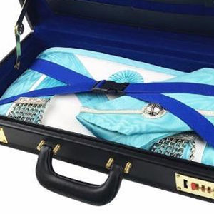 Estuche de piel sintética azul para mandil masónico, con asa, de alta calidad, hecho a medida. - Product Image 5