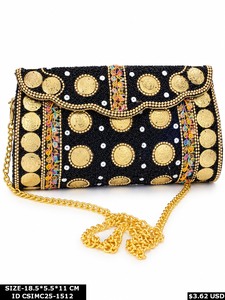 Pochette de soirée de luxe pour femme, faite main, multicolore, en mosaïque de métal gunmetal, sac à bandoulière métallique pour fête et mariage - Product Image 4