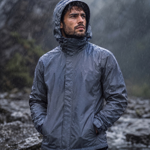 Veste Safari à Capuche Personnalisée pour Homme 100% Polyester Imperméable et Coupe-Vent avec Logo Personnalisé pour l'Hiver - Product Image 1
