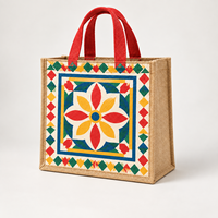 Sac fourre-tout en jute pour courses, avec soufflet, idéal pour supermarché, fruits et légumes, impression personnalisée, vente en gros, marque privée