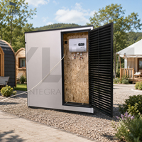 Maison portable, maison modulaire préfabriquée, maison conteneur en panneaux composites d'aluminium, mini-maison, chambre, salle de bain, camping, station balnéaire