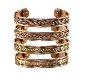 Brazalete Magnético de Cobre con Diseño Floral Clásico, Ajustable, Grabado, Chapado en Cobre Antiguo, Unisex, para Regalo - Product Image 4