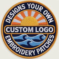 Patch brodé personnalisé, créez votre propre logo, patch en tissu tissé circulaire thermocollant en PVC écologique de haute qualité