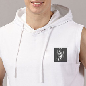 Custom Logo Plus Size Men's <b>Workout</b> Hooded Tank Tops Bodybuilding Muscle Sleeveless Men Quick Dry Gym <b>Hoodie</b> - Product Image 6