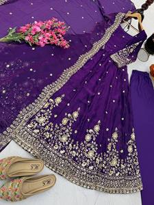 Vestido de Mujer TENNECY con Dupatta, Bordado Moti, Reversible, de Secado Rápido, Antiarrugas, Largo hasta el Tobillo, Corte Regular, para Todas las Temporadas, Ideal para Fiestas - Product Image 5