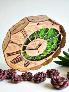 Nature Flow Wood And Moss <b>Clock</b> Evergreen Canyon Wall <b>Clock</b> Moss Creek Rustic Wood <b>Clock</b> Timber Trail Nature <b>Clock</b> Verdant River - Product Image 2