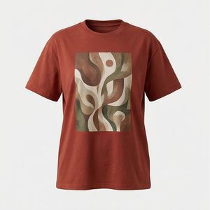 เสื้อยืดผู้หญิงลายกราฟิกพิมพ์ลายใหม่สำหรับฤดูร้อน เสื้อยืดผ้าฝ้ายสไตล์วินเทจ เสื้อโอเวอร์ไซส์ลำลอง สวมใส่สบาย ปรับแต่งสีได้ แฟชั่นทันสมัย - Product Image 1