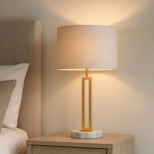 Modern Marble Accent Lamp Featuring Minimal Geometric Structure Warm Ambient Glow And Premium Decorative Styling - Product Image 5