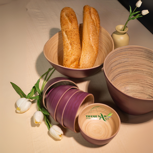 New Arrival Classic Bamboo <b>Bowl</b> OEM Custom Logo Eco-Friendly Disposable Party Natural Bamboo <b>Salad</b> <b>Serving</b> <b>Bowl</b> - Product Image 6