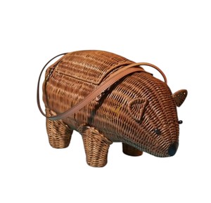 Wholesale Creative Rattan Storage <b>Basket</b> Novelty Pegasus Unicorn Shaped Decorative Woven <b>Basket</b> for Fashion and Home Decor - Product Image 2