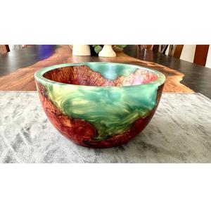 Bol moderne en résine époxy et bois d'acacia sans BPA pour une décoration de table de luxe et une présentation élégante en cuisine par Apex Align - Product Image 1