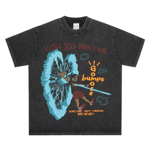 เสื้อยืดโอเวอร์ไซส์พิมพ์ลายกราฟิกแฟชั่นสตรีทแวร์ คอกลม แขนสั้น ผ้าฝ้าย ยูนิเซ็กซ์ สกรีนโลโก้ได้ตามต้องการ - Product Image 4