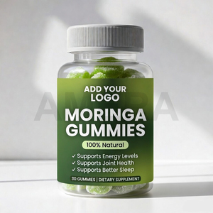 Gummies à l'extrait de feuilles de Moringa à marque privée, saveur naturelle, fabricant en gros de compléments alimentaires OEM/ODM - Product Image 1