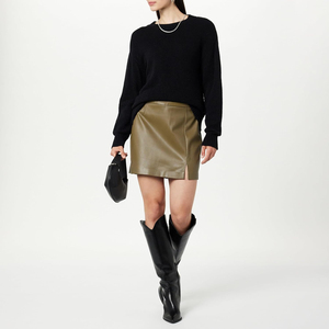 Jupes en cuir pour femmes, style unique, fabrication pakistanaise, meilleur matériau en stock. - Product Image 2