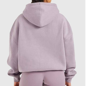 เสื้อฮู้ดดี้ผู้หญิงคุณภาพพรีเมียม ABDULLAH APPARELS แฟชั่นใหม่ สวมใส่สบายทุกวัน ทรงหลวม ดีไซน์ไหล่ตก สีพื้น แบบสั่งทำ - Product Image 2