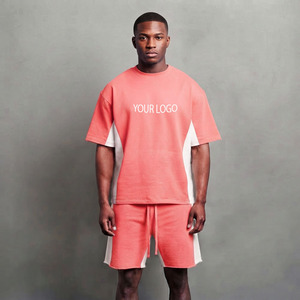 Ensemble court pour homme de qualité supérieure, personnalisé, en tissu tricoté respirant, vêtements d'été, vente en gros à bas prix - Product Image 3