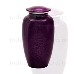 Purple Glass Urn Keepsake Vase <b>Memorial</b> Ash Container Remembrance <b>Gift</b> for Cemetery Shrine - Product Image 2