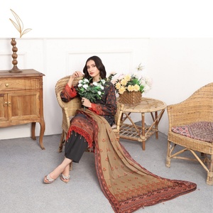 Trajes de 3 piezas originales de marca pakistaní para césped, marca Dr Haris bordada, fiestas para adultos, niñas Salwar Sari fabricadas en la India - Product Image 6