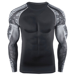 Digital Print New Long Sleeve Rash Guard <b>Boys</b> Compression Custom Shirt Polyester/Nylon Quick Dry Eco-Friendly Breathable - Product Image 1