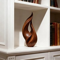 Art abstrait en bois sculpté à la main, élégant centre de table, décoration haut de gamme, accessoire de maison de boutique, en bois, Pâques, Baptême