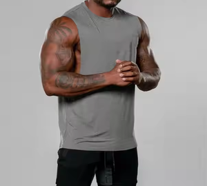 Débardeur de sport léger en coton pour homme, séchage rapide et respirant, idéal pour la gym, la course, le basketball et les sports d'été - Product Image 1
