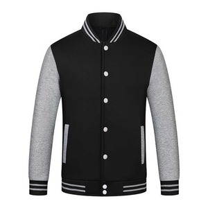 Blouson universitaire personnalisé pour adultes et jeunes, à capuche et col montant, 100 % laine, avec motif lettres imprimées en relief, style streetwear hivernal - Product Image 1