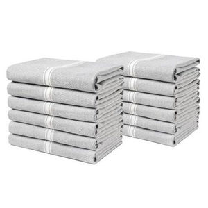 100% tejido de gofres de algodón 13x13 pulgadas Color sólido toallas de cocina absorbentes de secado rápido con borlas paño de lavado en stock - Product Image 5