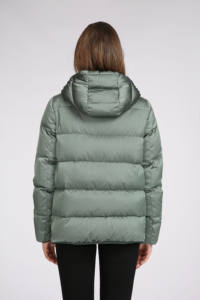 Reasonable Price High Quality Heavyweight Custom Puffer Jacket Winter Cotton Embroidery Memory Fabric Hooded Detachable Hat - Product Image 2