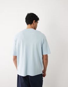 Luxury 100% Cotton drop shoulder Knitted Printed Style T-Shirt 240GSM Unisex Blank Oversized baggy Heavyweight Men's <b>tshirts</b> - Product Image 2