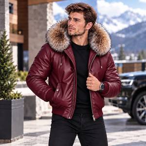 Giacca Pelle Uomo | Chaqueta De Cuero Hombre | Veste Cuir Homme | Herren Lederjacke | <b>Men's</b> Premium Leather <b>Summer</b> Bomber <b>Jacket</b> - Product Image 1