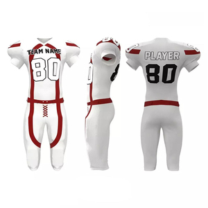 Conjunto de Camiseta y Pantalones de Fútbol Americano Personalizados de Alta Calidad con Impresión por Sublimación Completa para Hombres y Jóvenes - Product Image 3