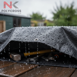 Bâche en PE compacte et pliable avec bords renforcés et œillets, imperméable, multi-usages, pour camions, tentes et toitures - Product Image 3