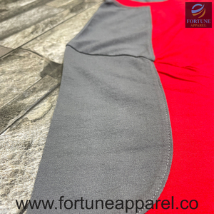 T-shirt à manches courtes rouge pour homme Fortune Apparel, col rond, séchage rapide, tricoté, 100% coton, coupe décontractée, écologique, 220g, uni - Product Image 3