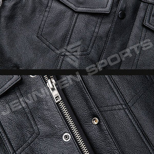 Chaleco de Cuero Personalizado para Motocicleta Cruiser 2026, Chaleco de Cuero de Alta Calidad para Motociclistas, Nuevo Chaleco Casual 2026 - Product Image 5