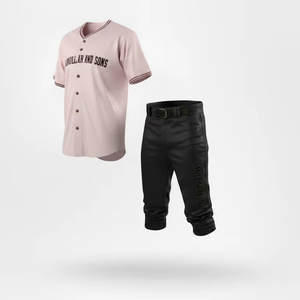 Professional Baseball <b>Uniform</b> <b>Custom</b> Team Jersey Pants Set Breathable Lightweight Athletic Sportswear Wholesale Supplier OEM - Product Image 1
