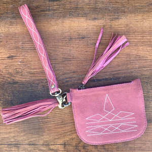 Botte point daim cuir changement sac à main en cuir véritable porte-monnaie portefeuille grande capacité en cuir Mini argent femmes bracelet sac à main - Product Image 2