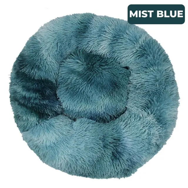 Round Luxury Fluffy Dog Nest Fur Plush Other Pet Beds