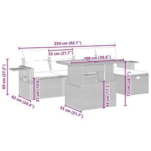Ensemble de canapés de jardin beige - Product Image 4