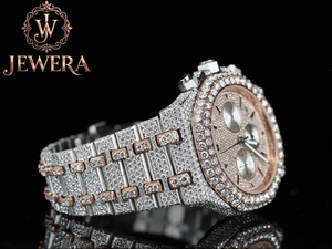Mossinate Luxury Stainless Steel Analog Glass Watch with Sparkling Diamonds for Men Women Mechanical Movement Fashionable Design - Product Image 4