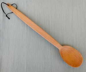 Ensemble d'ustensiles de cuisine en bois faits à la main et écologiques avec cuillère à salade et cuillère ajourée - Product Image 4