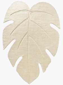 Modern Leaf Shape Area Rug Plush wool Non-Slip latex Backing Living Room Decor Hand Tufted 100% Wool Leaf Shape Anti Slip - Product Image 5