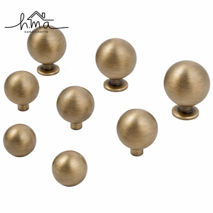 Luxury Europe Style CNC Manufacturing Button Modern Solid Brass Pumpkin <b>Knob</b> <b>Gold</b> <b>Cabinet</b> Drawer Furniture - Product Image 2