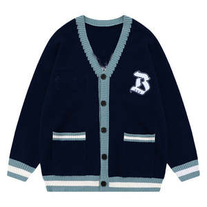 New Arrival 100% Organic Cotton Premium Quality Knitted Cardigan Winter School <b>Sweater</b> - Product Image 3