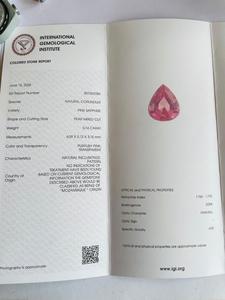 Saphir rose naturel d'origine Mozambique, 0,74 ct, taille poire, pierre précieuse non montée, certifiée, gemme précieuse de qualité supérieure, éclat premium pour bijoux - Product Image 6