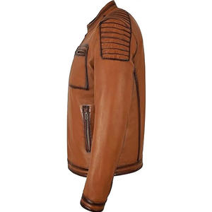 แจ็คเก็ตหนังผู้ชายคุณภาพสูง ป้องกันริ้วรอย แฟชั่นล่าสุด น้ำหนักเบา สวมใส่สบาย ขายดี ราคาถูก - Product Image 6