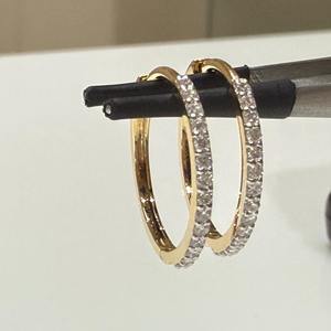 Pendientes de Aro Huggie con Diamantes Cultivados en Laboratorio de Oro de 14K, 1 Quilate en Total, Joyería Minimalista para Mujer, Regalo para Fiesta - Product Image 1