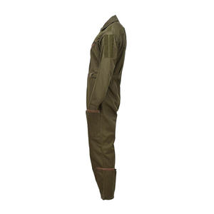 Green Flight Suit Workwear Pilot Coverall Full Zipper Utility Jumpsuit <b>Men's</b> Tactical <b>Overalls</b> - Product Image 4